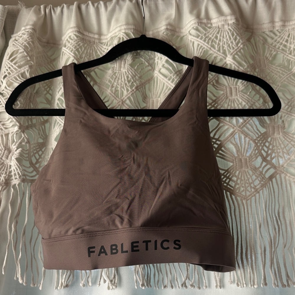 Fabletics Women's Taupe Sports Bra
